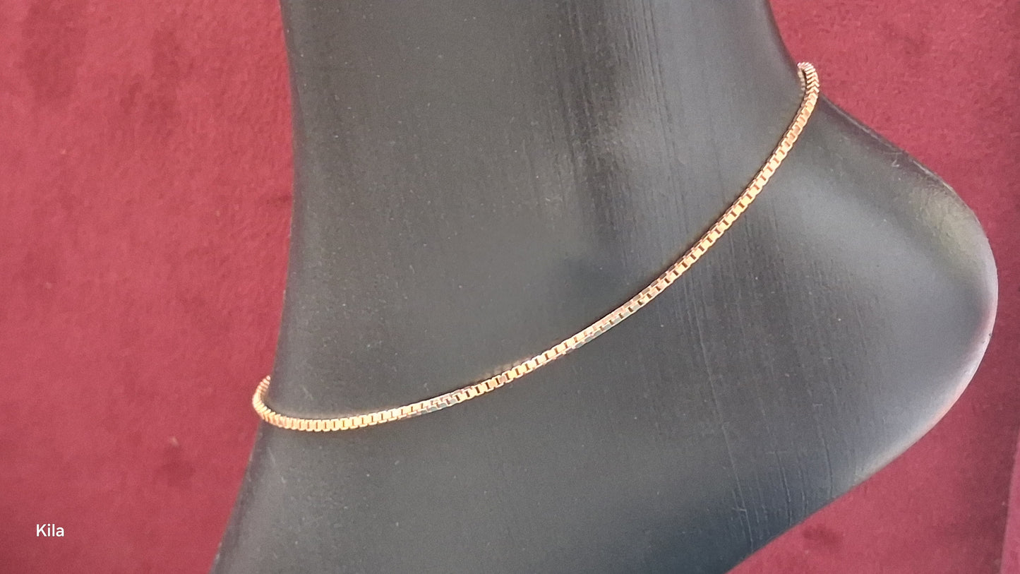 92.5 Silver Rose Gold Plated Anklets | Stylish Elegant Design | Jewellery