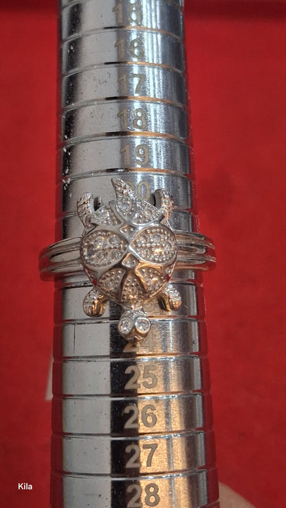 92.5 Silver Elegant Tortoise Motif Ring | Smooth Finish | Daily Wear Jewellery