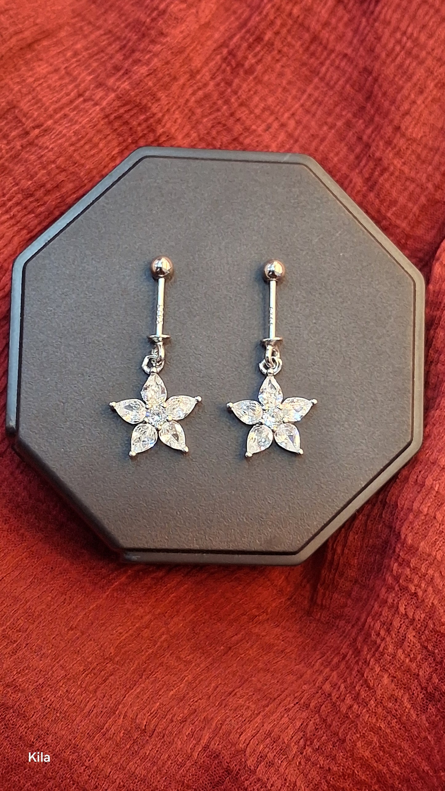 92.5 Silver Flower Bugadi | Stylish Minimal Floral Design | Elegant Jewellery