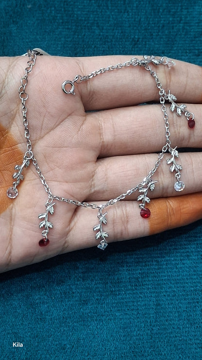 92.5 Silver Charm Bracelet | Stylish Trendy Design | Elegant Jewellery