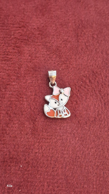 92.5 Silver Mini Fox Pendant | Stylish Unique Design | Elegant Jewellery