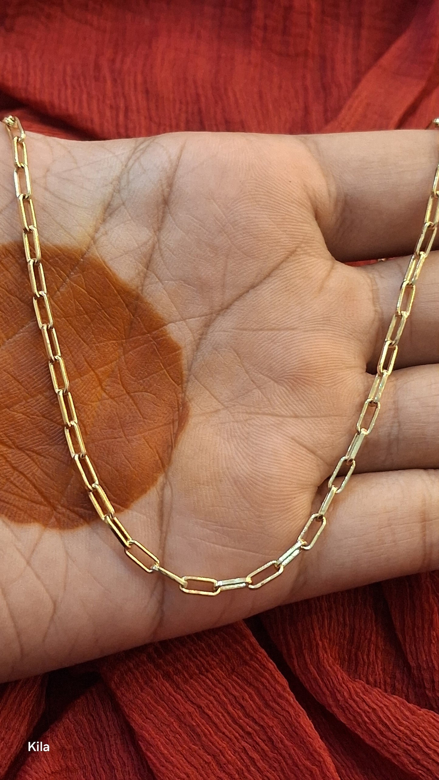 925 Silver Premium Gold Plated Chain 18 Inches | Stylish Premium Finish | Elegant Jewellery