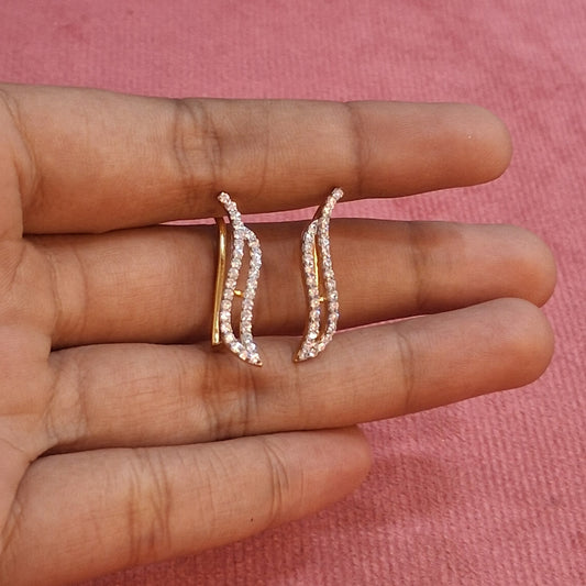 92.5 Silver Premium Gold Plated Earcuffs | Elegant Modern Design | Stylish Jewellery