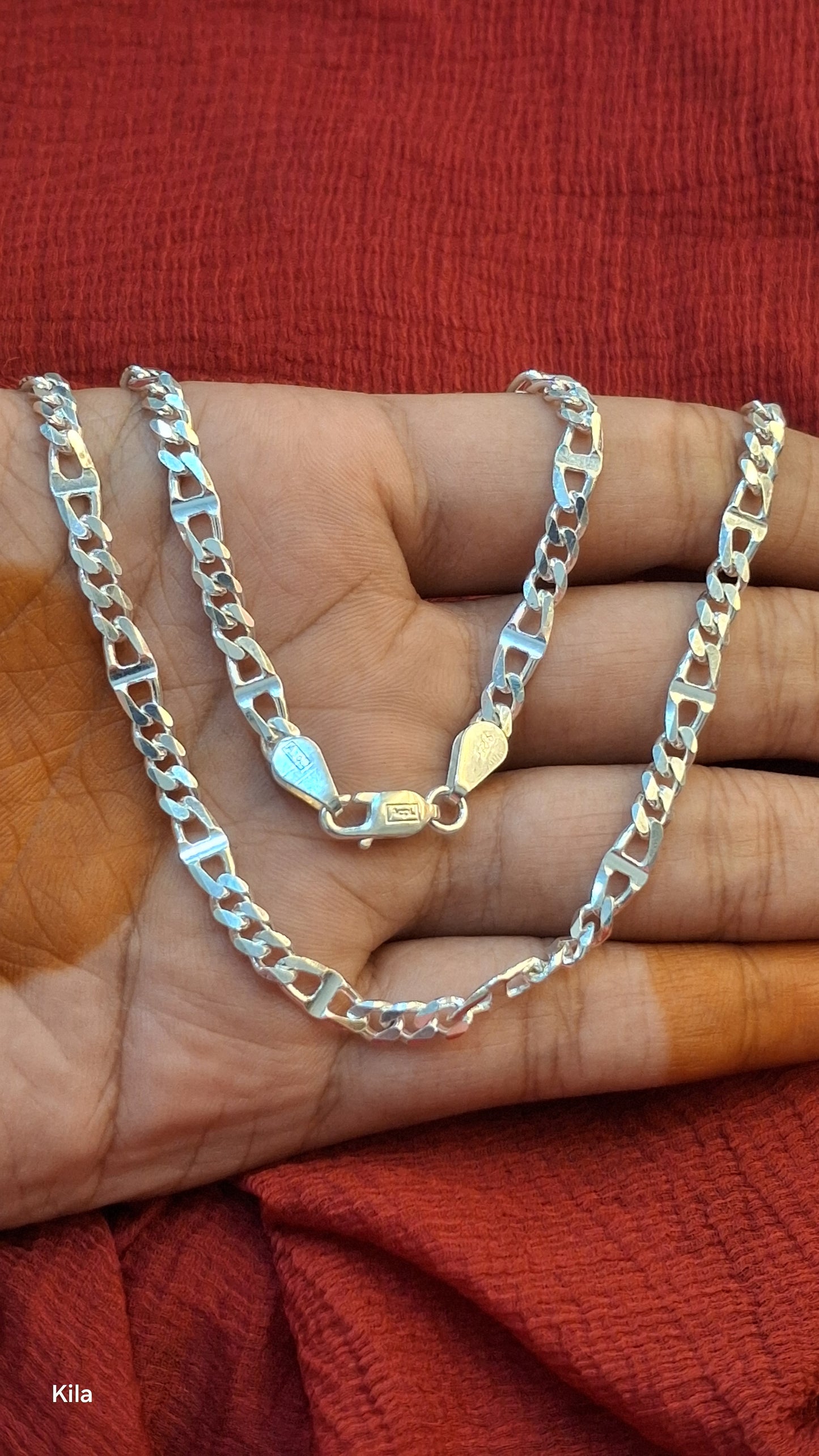 92.5 Silver Men’s Chain 20 Inches | Stylish Bold Finish | Elegant Jewellery