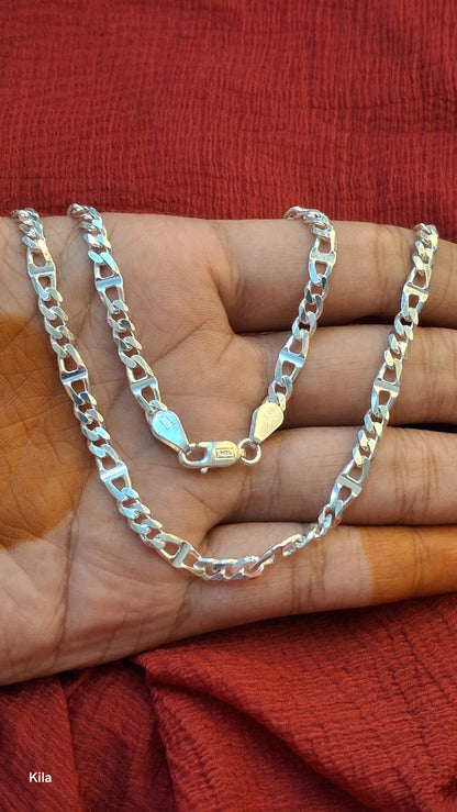92.5 Silver Men’s Chain 20 Inches | Stylish Bold Finish | Elegant Jewellery
