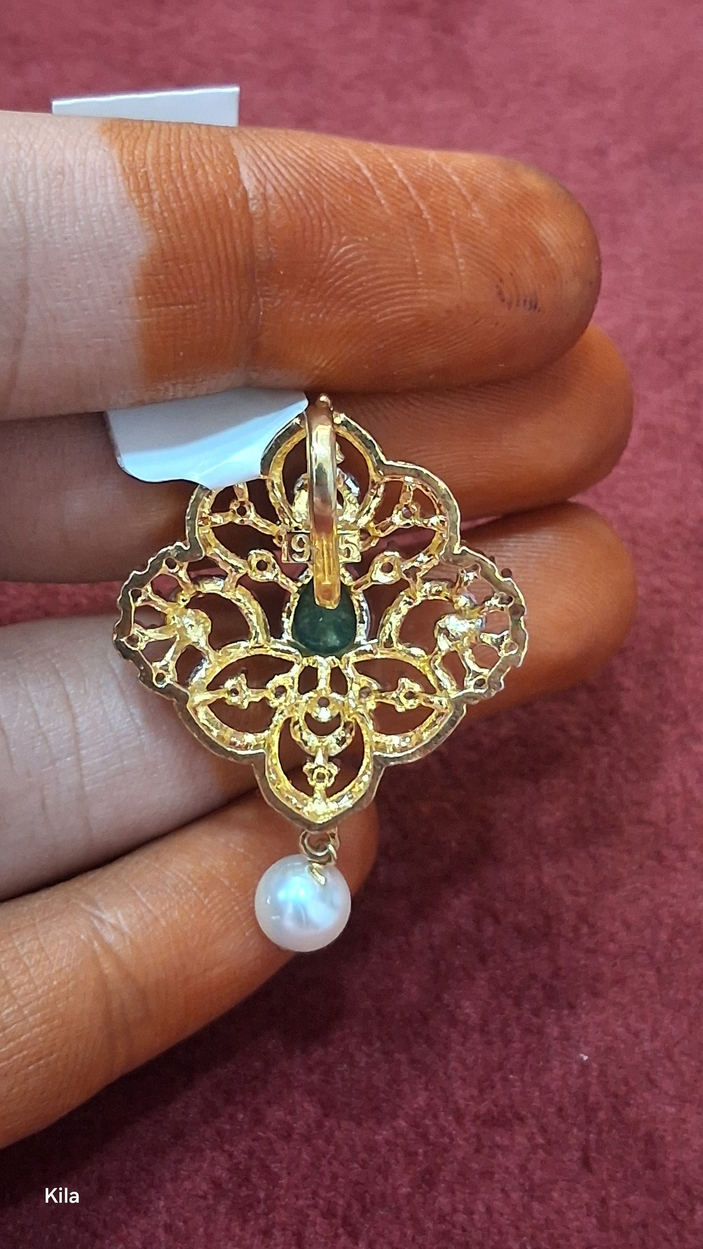 92.5 Silver Gold Plated Pendant | Stylish Minimal Design | Elegant Jewellery