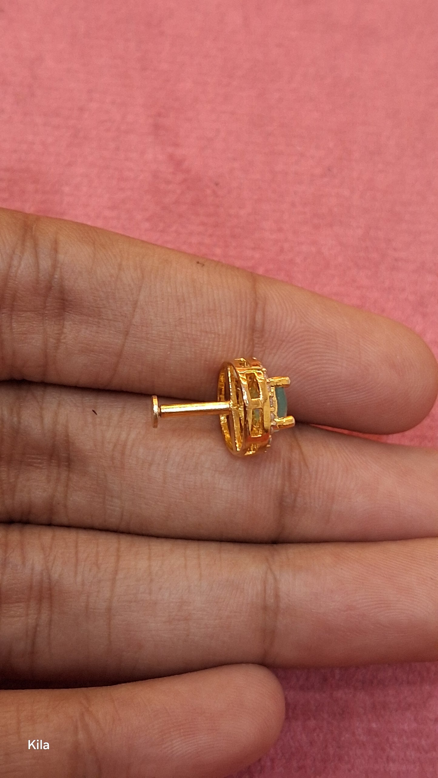 92.5 Silver Gold Plated Studs | Classic Polished Finish | Stylish Jewellery