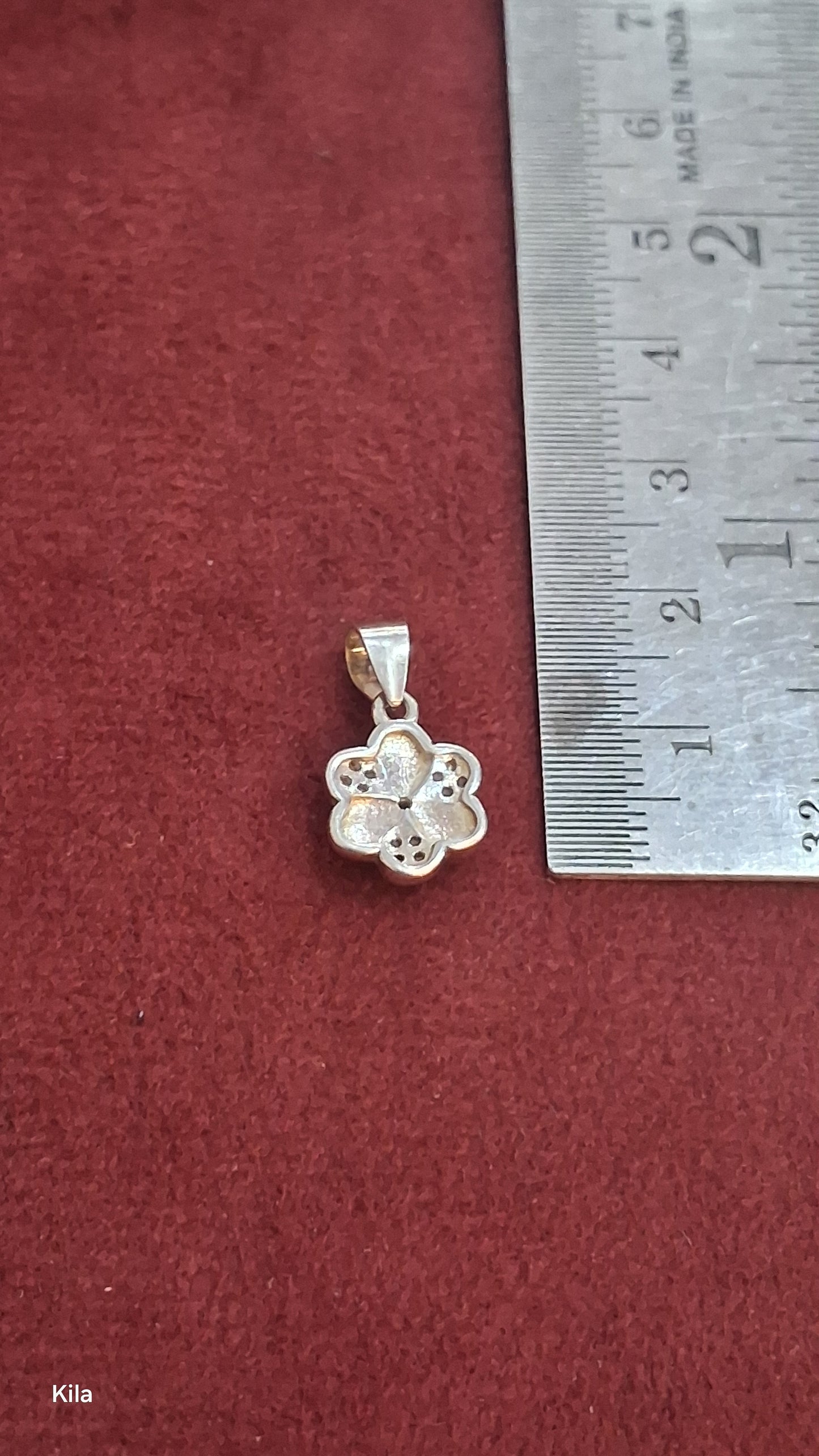 92.5 Silver White Stone Flower Pendant | Stylish Floral Design | Jewellery
