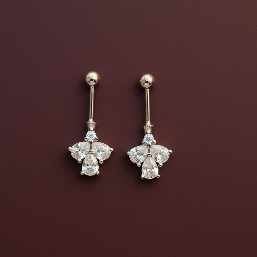 92.5 Silver White Stone Bugadi | Stylish Elegant Design | Premium Jewellery