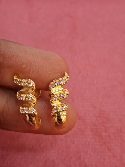 92.5 Silver White Stone Stylish Earrings | Premium Sparkle Design | Jewellery