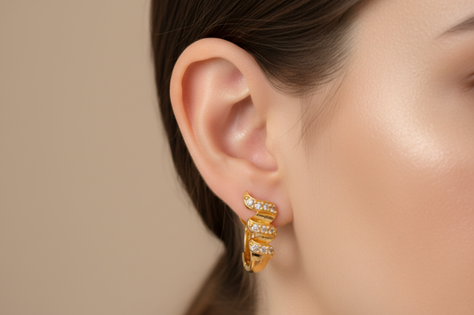 92.5 Silver White Stone Stylish Earrings | Premium Sparkle Design | Jewellery