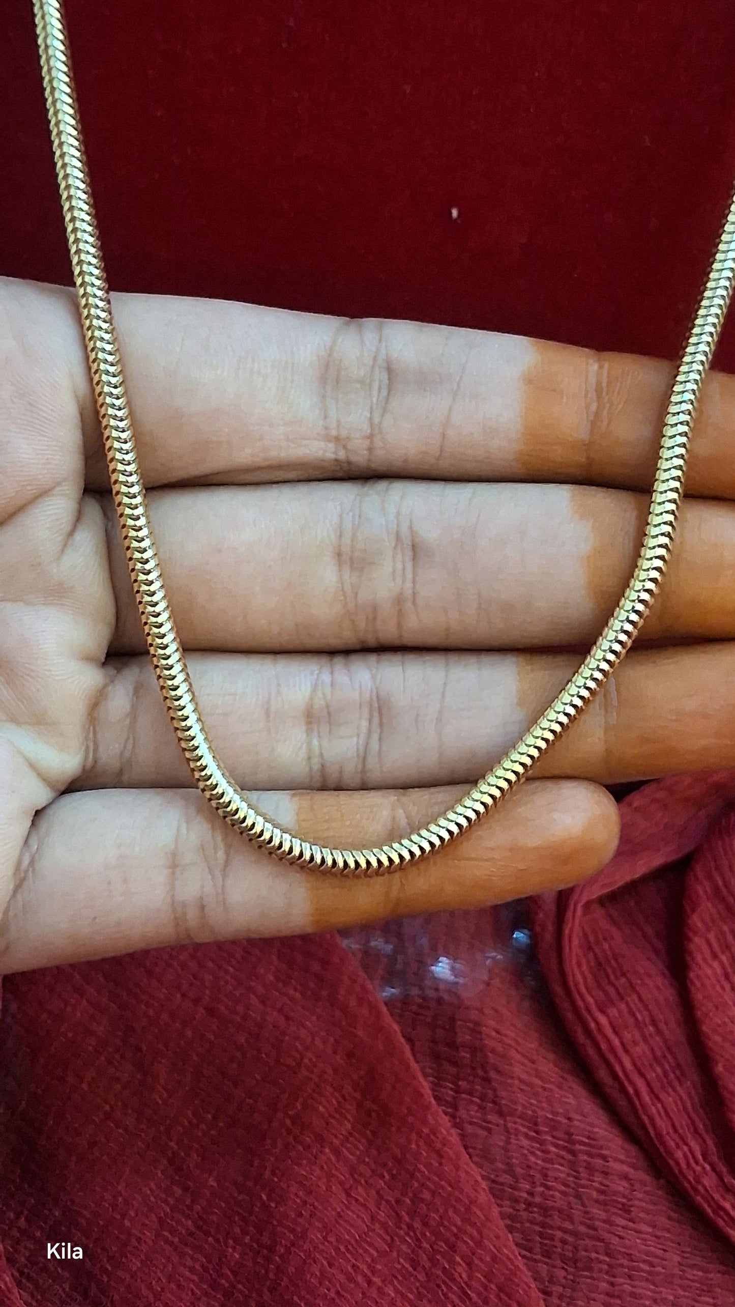 92.5 Silver Gold Plated Thaali Chain 22 Inches | Stylish Elegant Finish | Jewellery