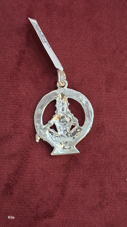 92.5 Silver Ayyappa Swamy Pendant | Divine Devotion Design | Stylish Jewellery