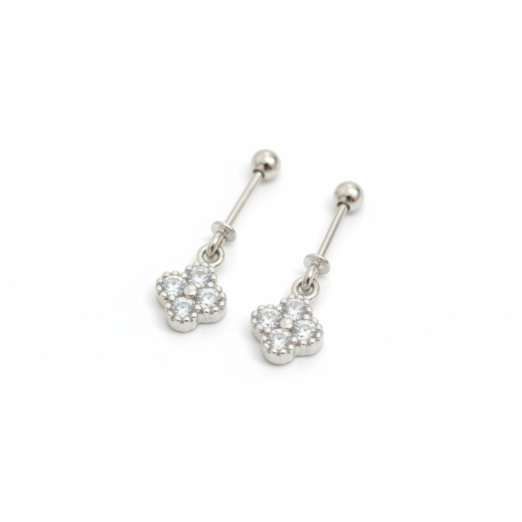 92.5 Silver Bugadi | Stylish Refined Design | Elegant Jewellery pair