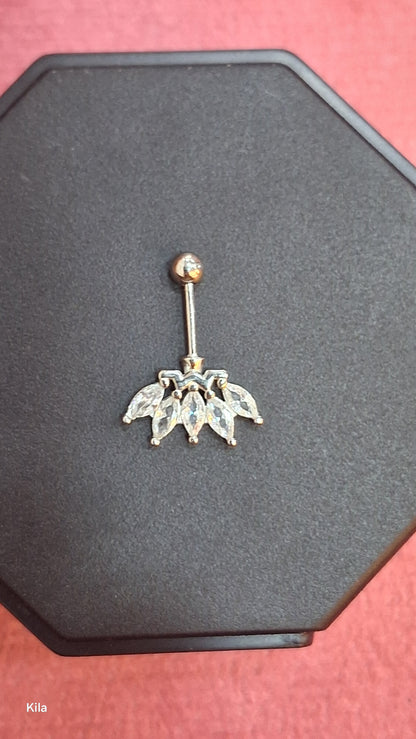 92.5 Silver Five Leaf Bugadi | Stylish Nature Design | Elegant Jewellery
