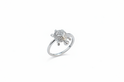 92.5 Silver Elegant Tortoise Motif Ring | Smooth Finish | Daily Wear Jewellery