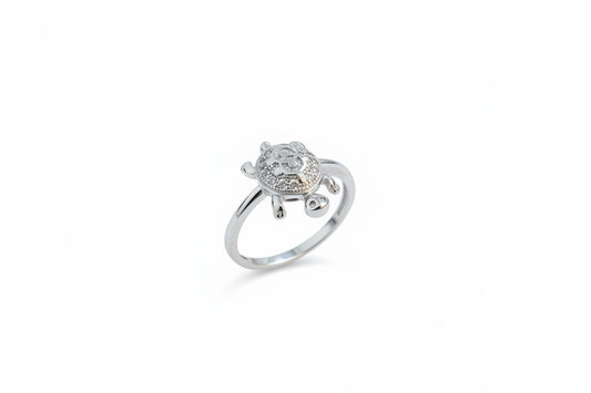 92.5 Silver Elegant Tortoise Motif Ring | Smooth Finish | Daily Wear Jewellery