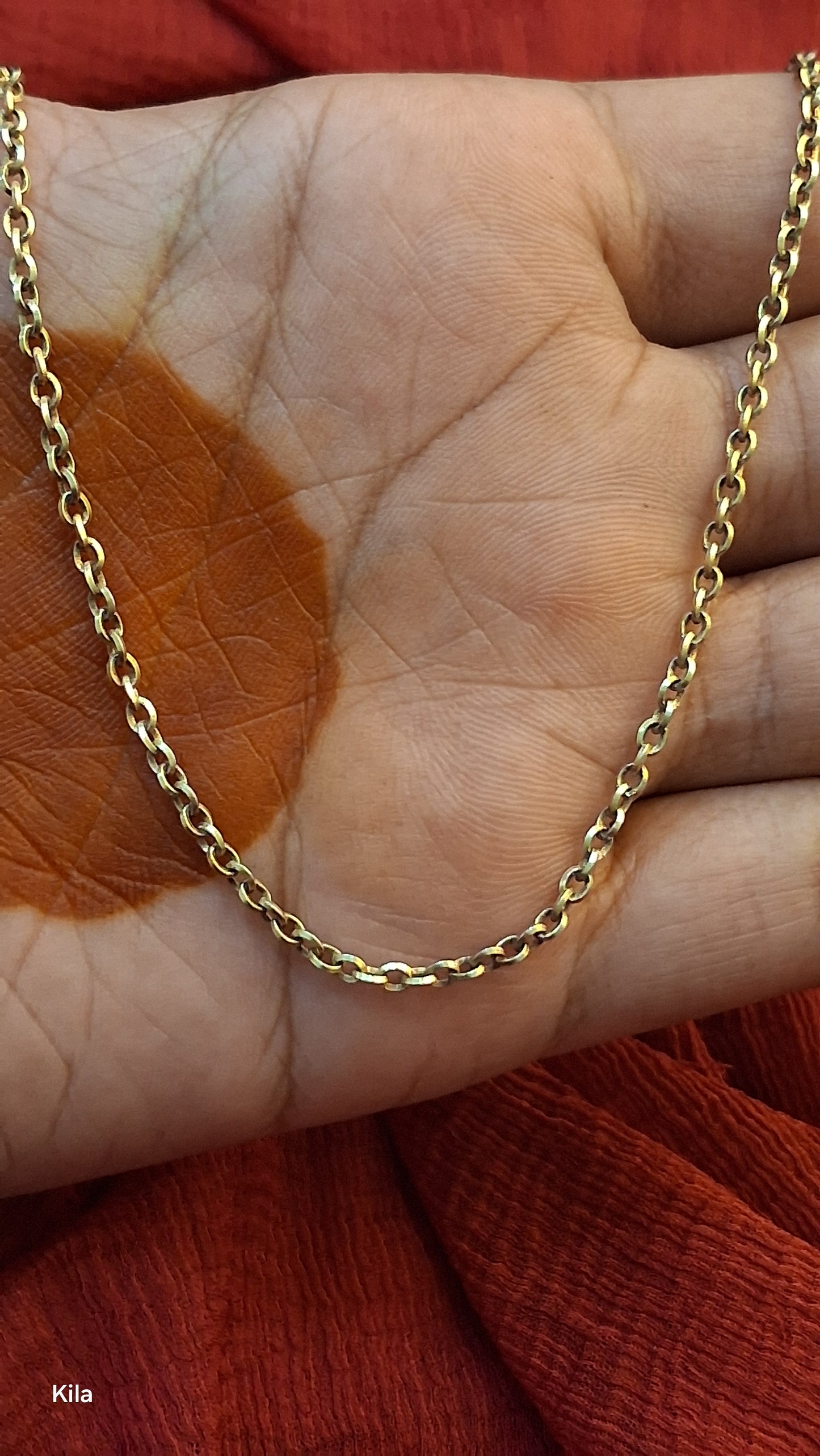 925 Silver Dual Shade Chain 18 Inches | Stylish Modern Design | Elegant Jewellery
