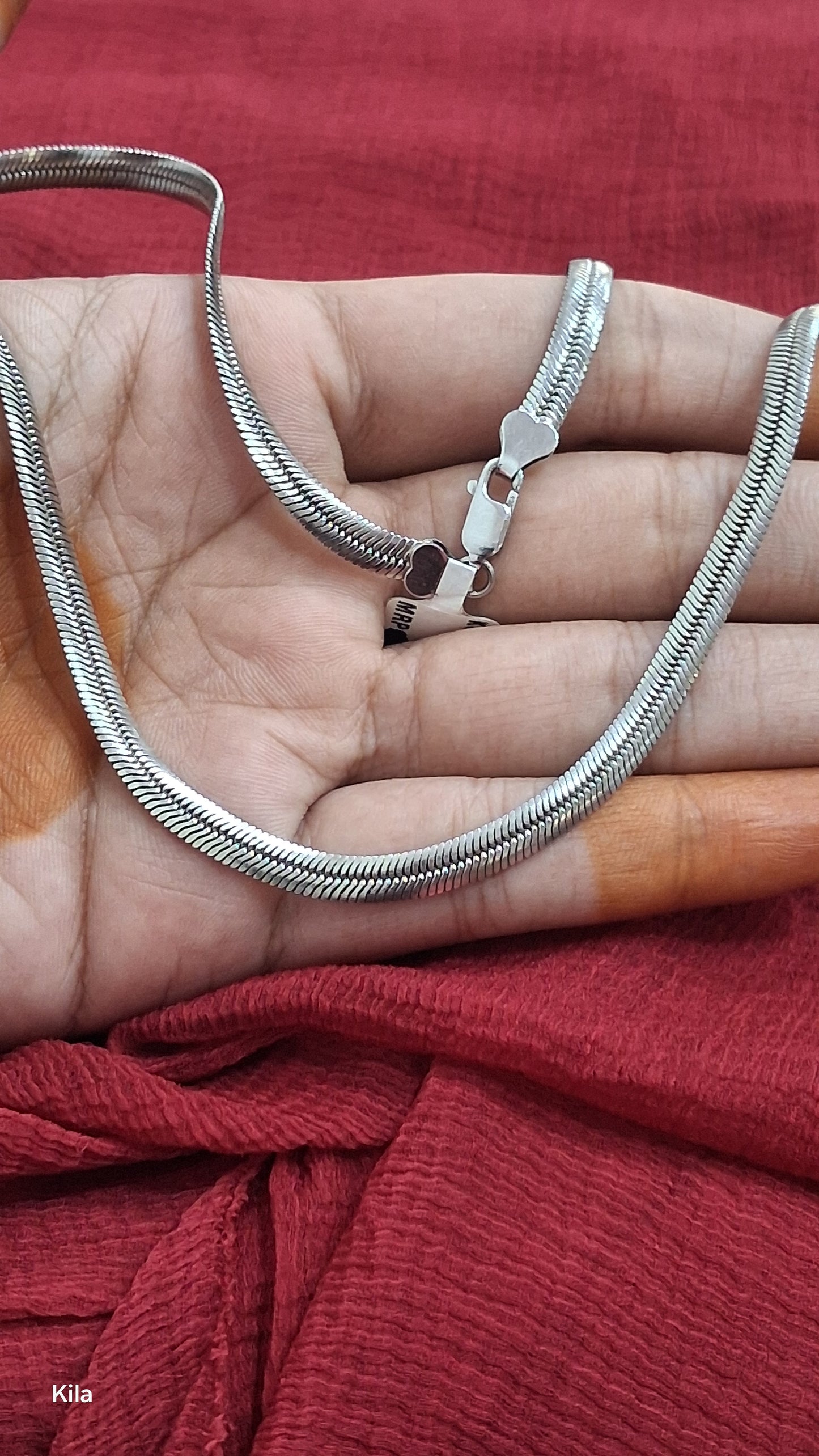 92.5 Silver Men’s Chain 20 Inches | Stylish Smooth Finish | Elegant Jewellery