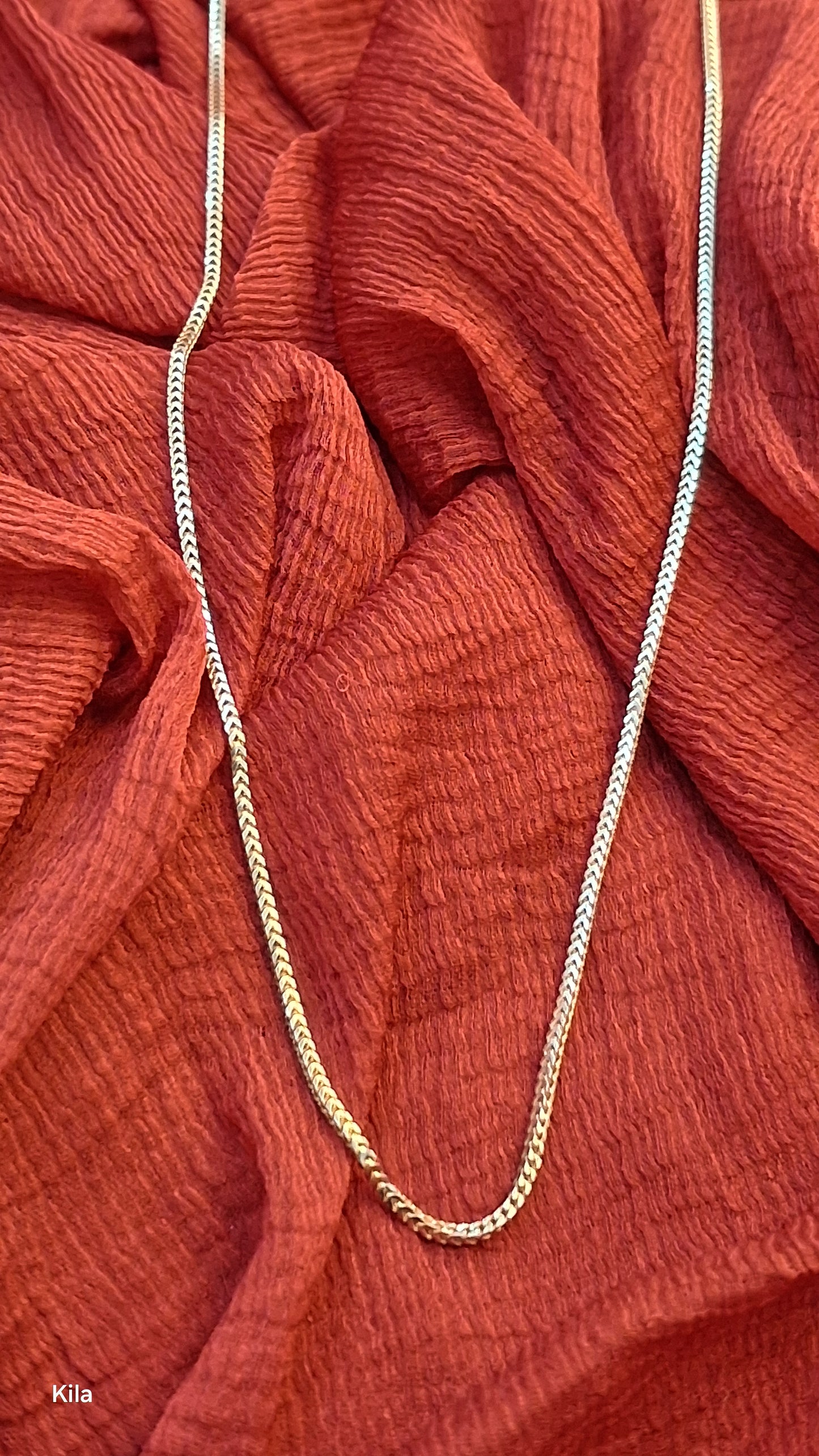 925 Silver Dual Tone Simple Chain 18 Inches | Stylish Minimal Design | Elegant Jewellery