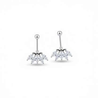 92.5 Silver Five Leaf Bugadi | Stylish Nature Design | Elegant Jewellery pair