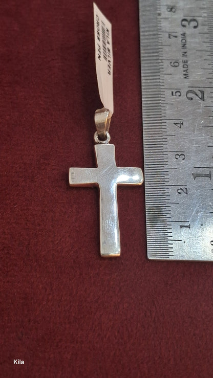 92.5 Silver Cross Design Pendant – Elegant Minimal Style Jewellery