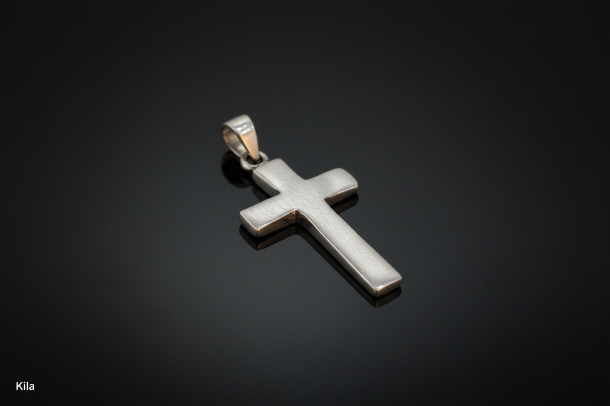 92.5 Silver Cross Design Pendant – Elegant Minimal Style Jewellery