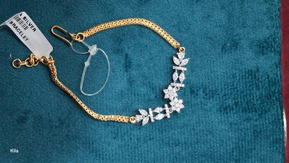92.5 Silver Gold Plated Bracelet | Stylish Premium Finish | Elegant Jewellery