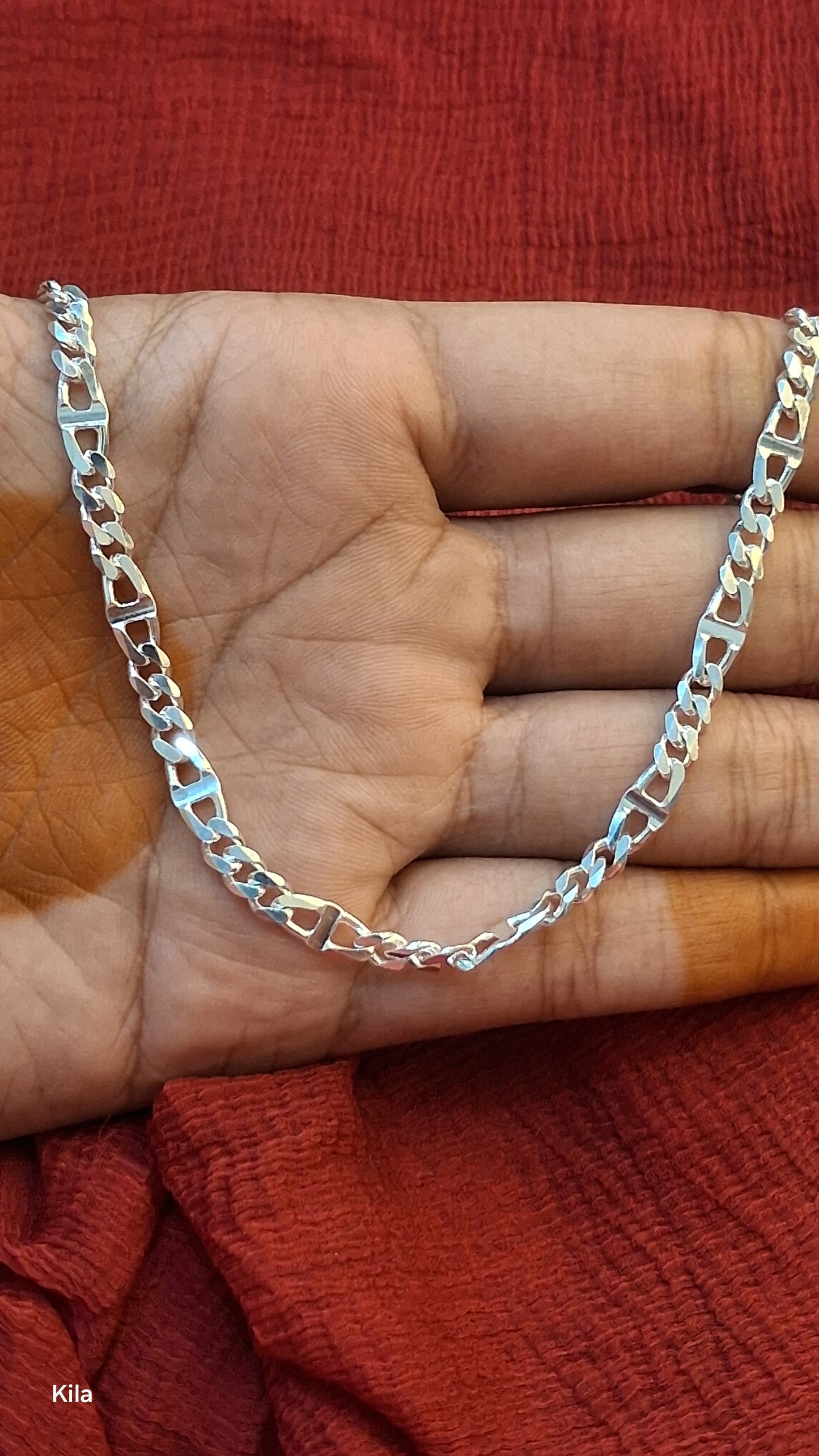 92.5 Silver Men’s Chain 20 Inches | Stylish Bold Finish | Elegant Jewellery
