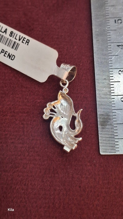 92.5 Silver Ganesha Pendant | Auspicious Success Design | Stylish Jewellery