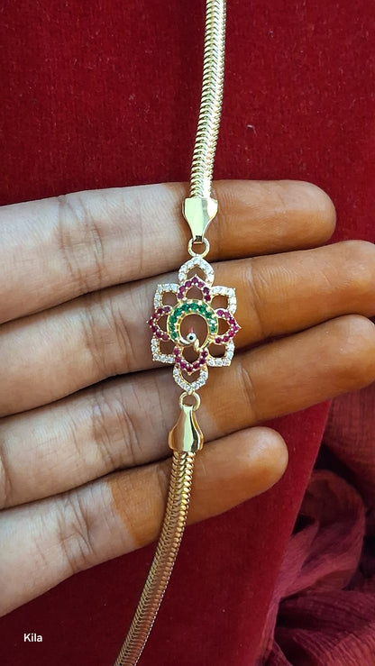 92.5 Silver Gold Plated Thaali Chain 22 Inches | Stylish Premium Design | Elegant Jewellery