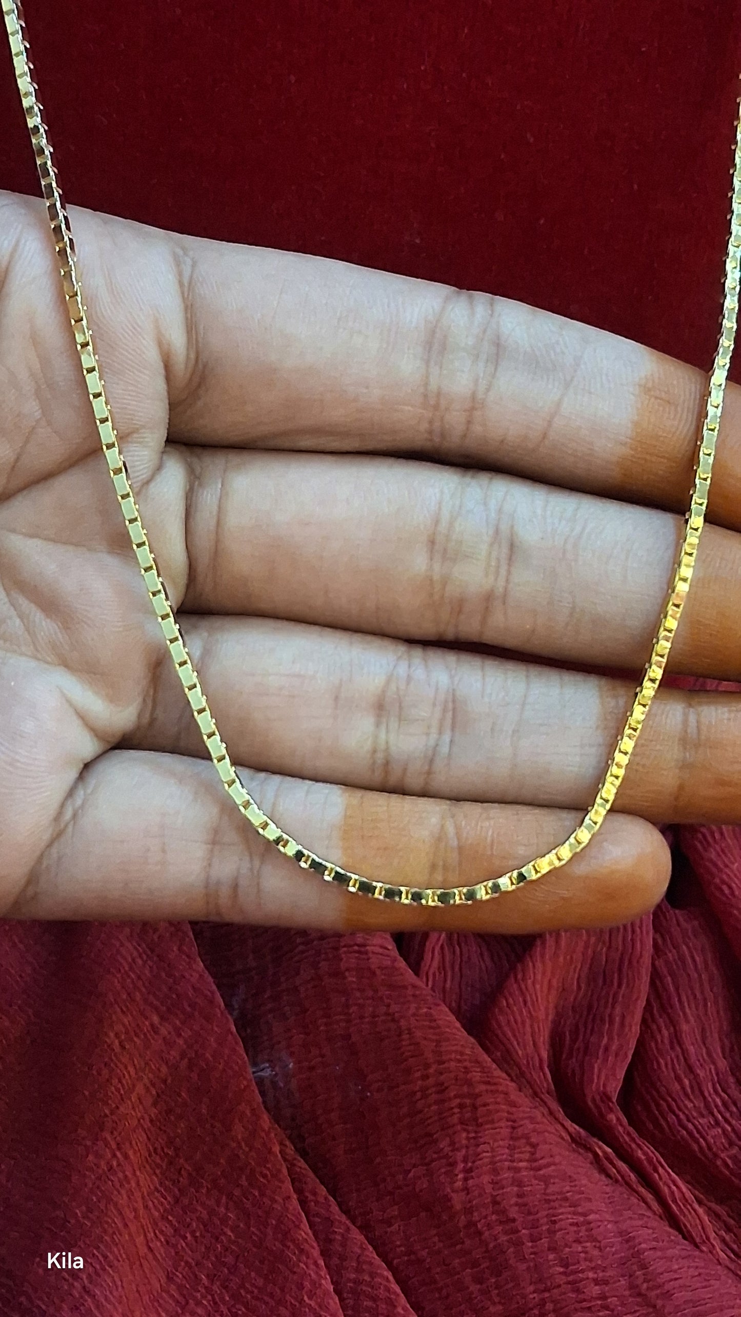 92.5 Silver Gold Plated Thaali Chain 22 Inches | Stylish Traditional Finish | Elegant Jewellery