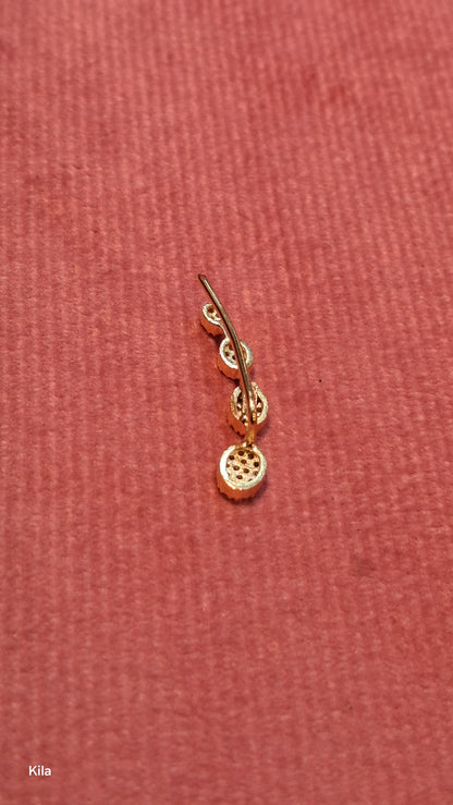 92.5 Silver Premium Gold Plated Earcuff | Polished Elegant Finish | Jewellery