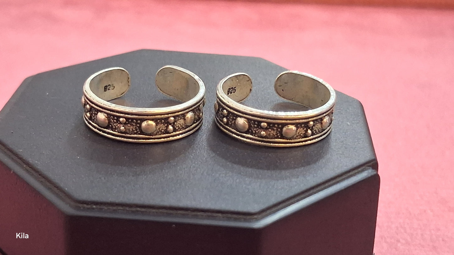 92.5 Silver Stylish Toe Rings | Premium Elegant Design | Jewellery