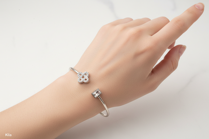 92.5 Silver Minimal Bracelet | Stylish Clean Design | Elegant Jewellery