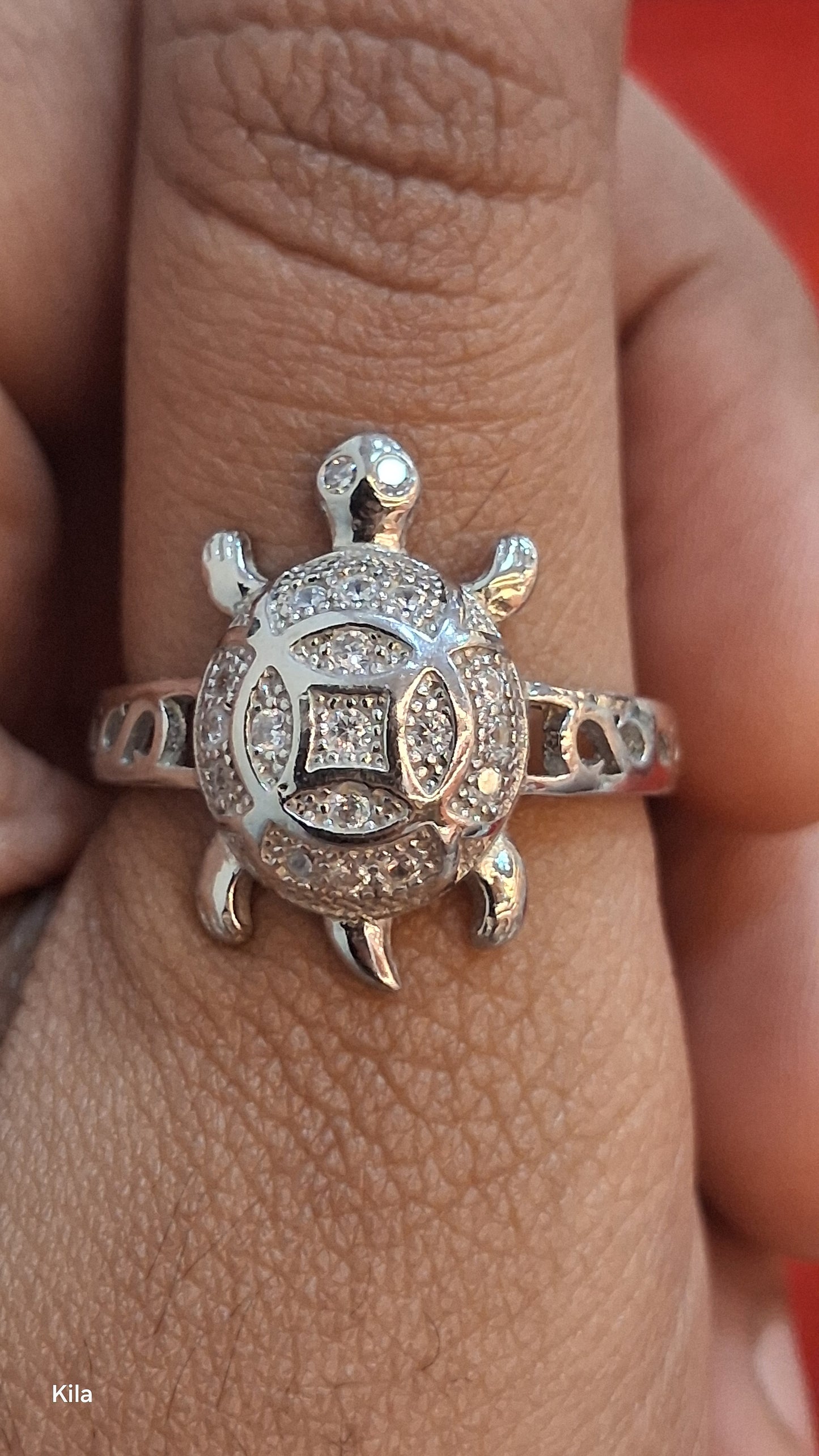 92.5 Silver Premium Tortoise Ring | Refined Polished Design | Elegant Jewellery
