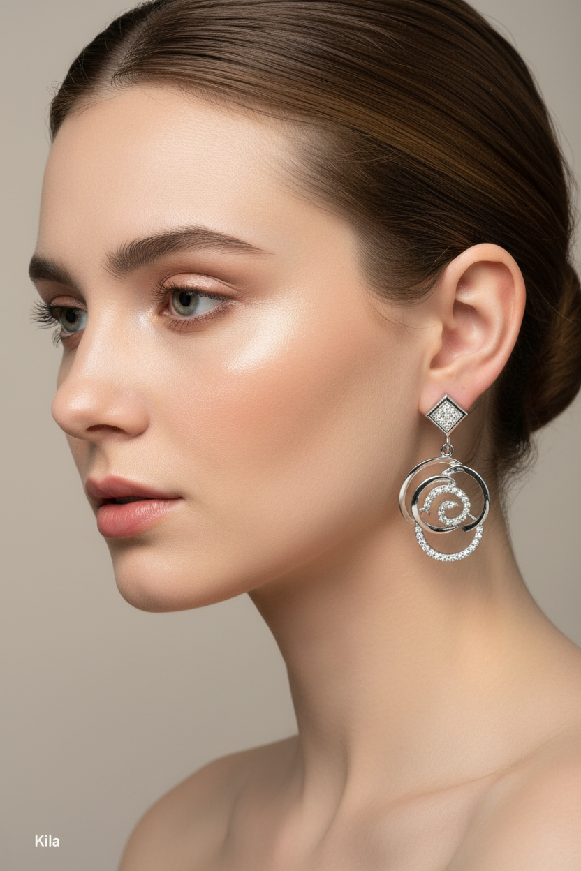925 Silver Earrings | Stylish Classic Design | Elegant Jewellery