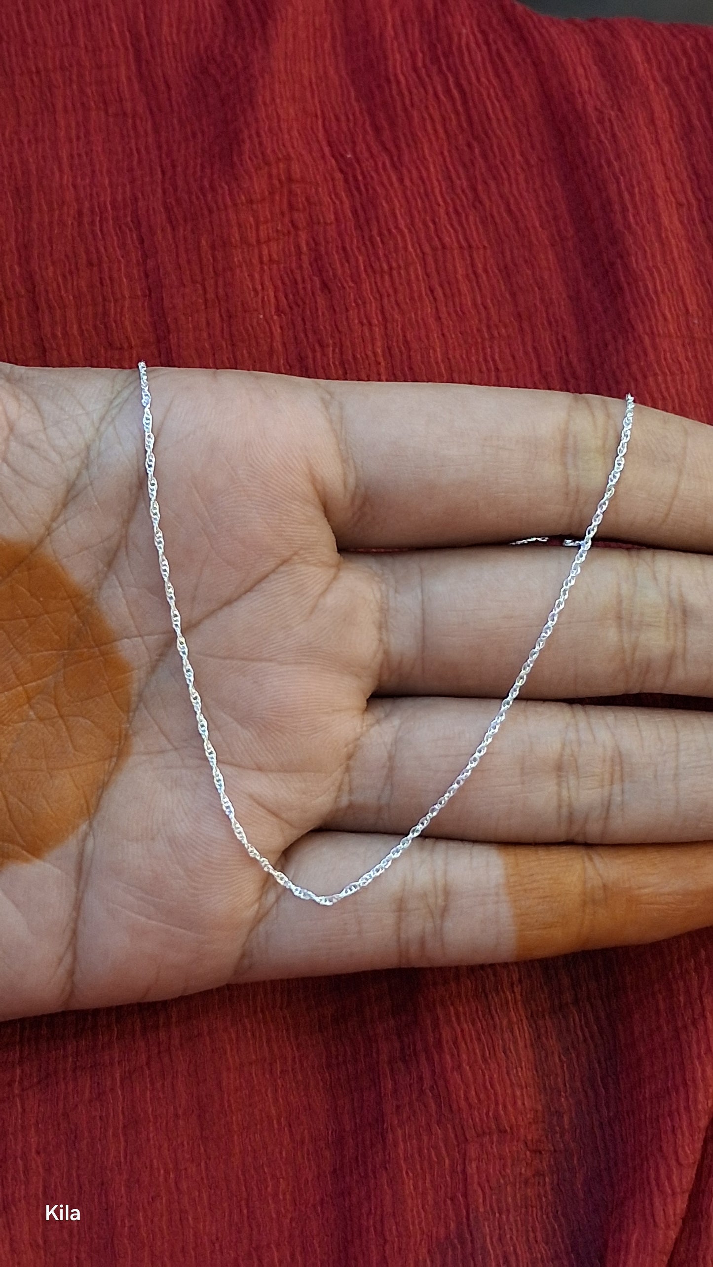 92.5 Silver Chain 18 Inches | Stylish Minimal Finish | Elegant Fashion Jewellery