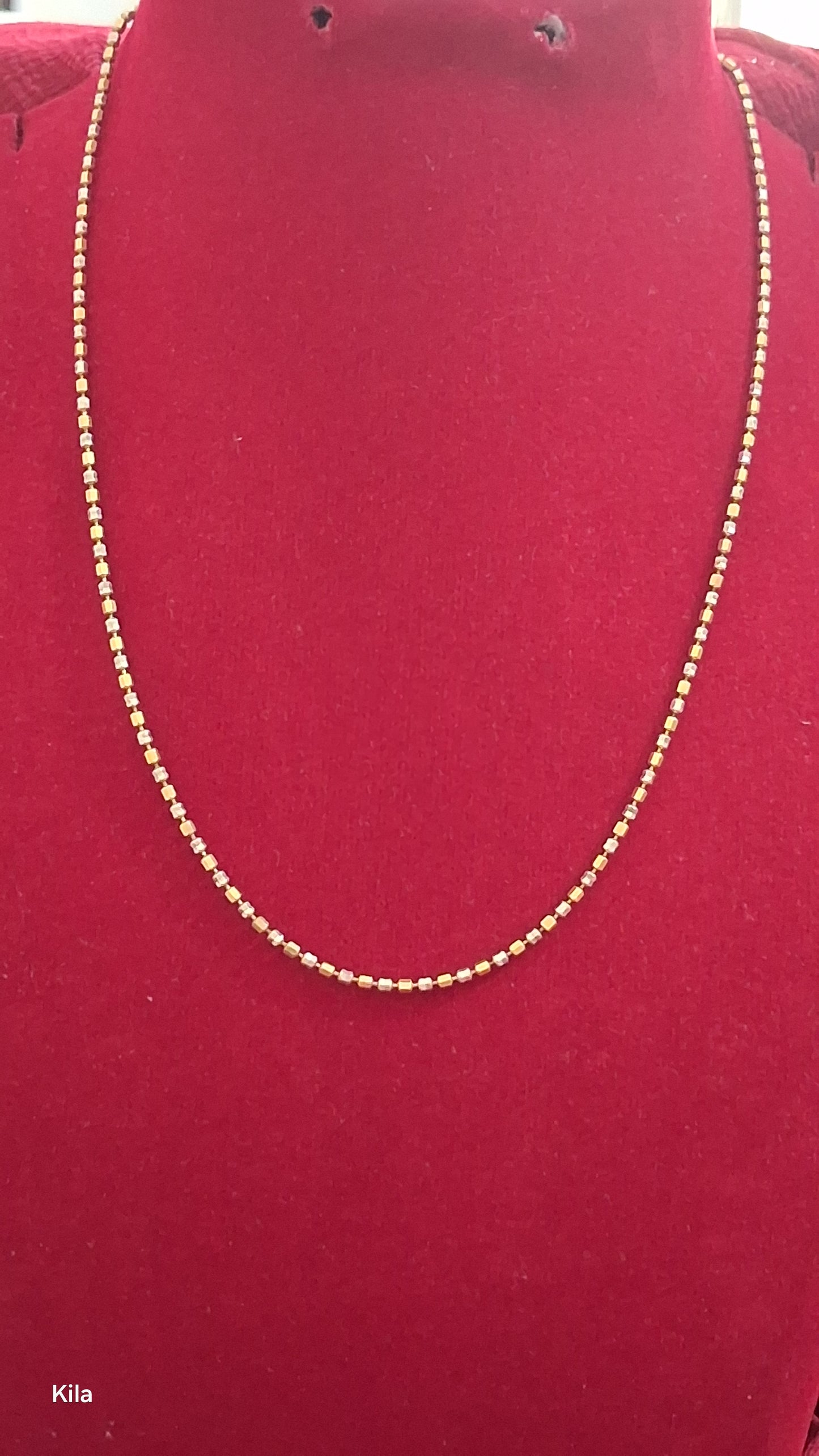 92.5 Silver Dual Tone Chain 18 Inches | Stylish Premium Finish | Elegant Jewellery