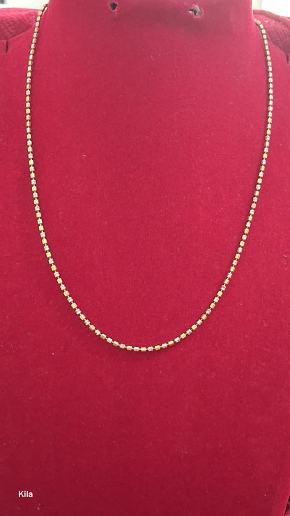 92.5 Silver Dual Tone Chain 18 Inches | Stylish Premium Finish | Elegant Jewellery