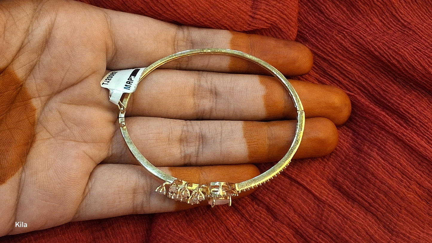 92.5 Silver Gold Plated Pink Stone Bracelet | Stylish Elegant Design | Premium Jewellery