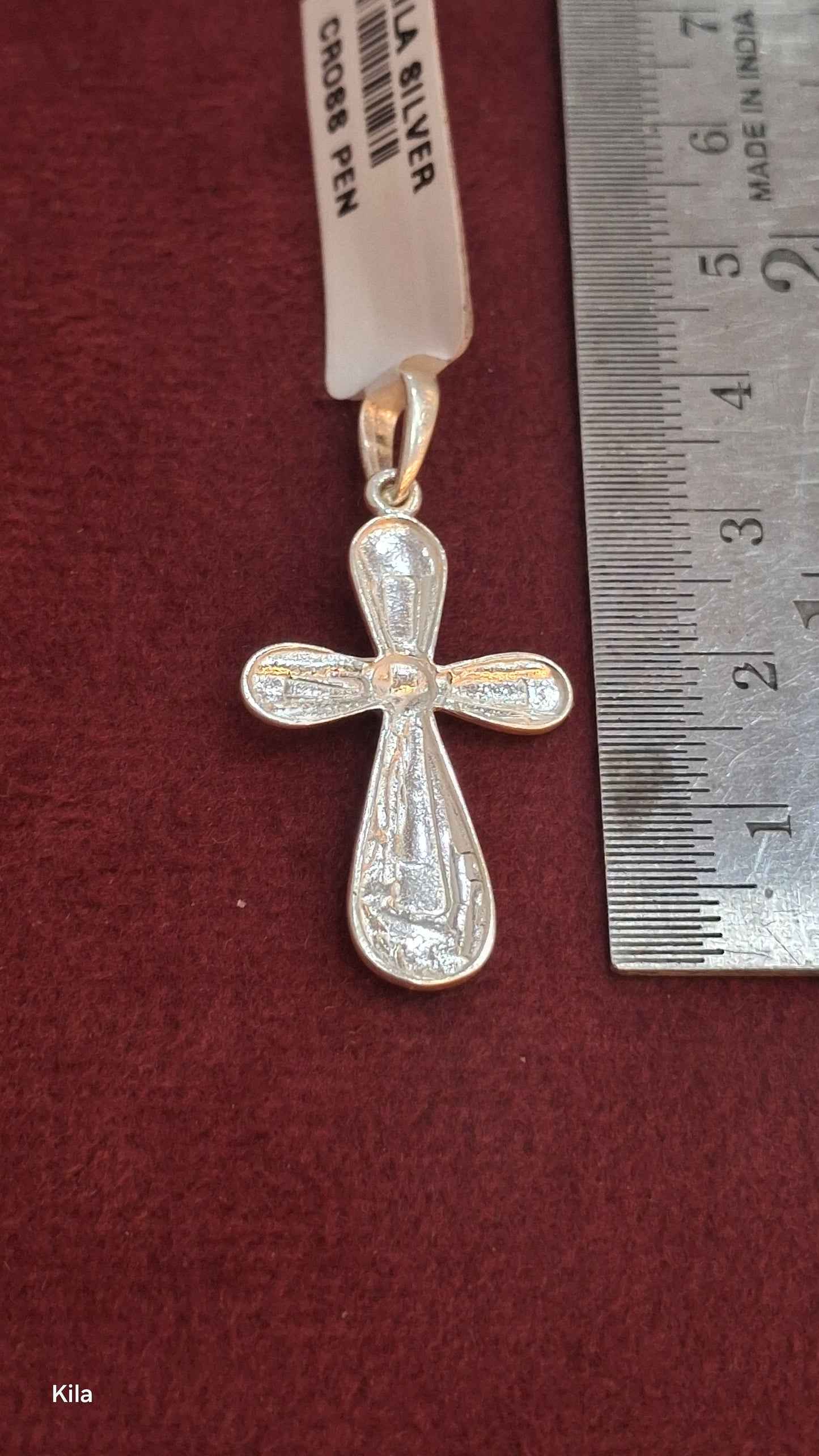 92.5 Silver Cross Design Pendant – Classic Elegant Style