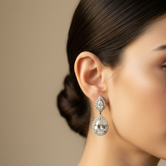 92.5 Silver Earrings | Stylish Minimal Design | Elegant Jewellery