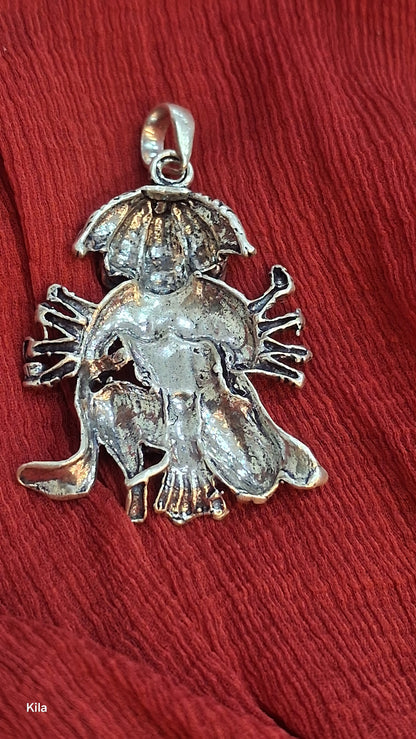 925 Silver Hanuman Ji Pendant | Stylish Spiritual Design | Divine Jewellery