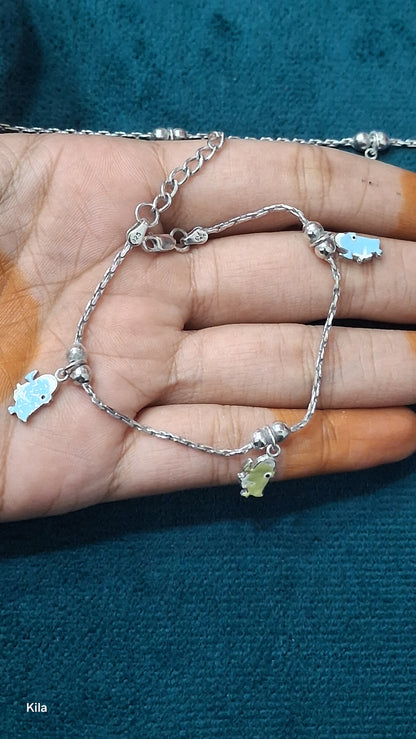 92.5 Silver Kids Anklets | Stylish Minimal Design | Elegant Jewellery