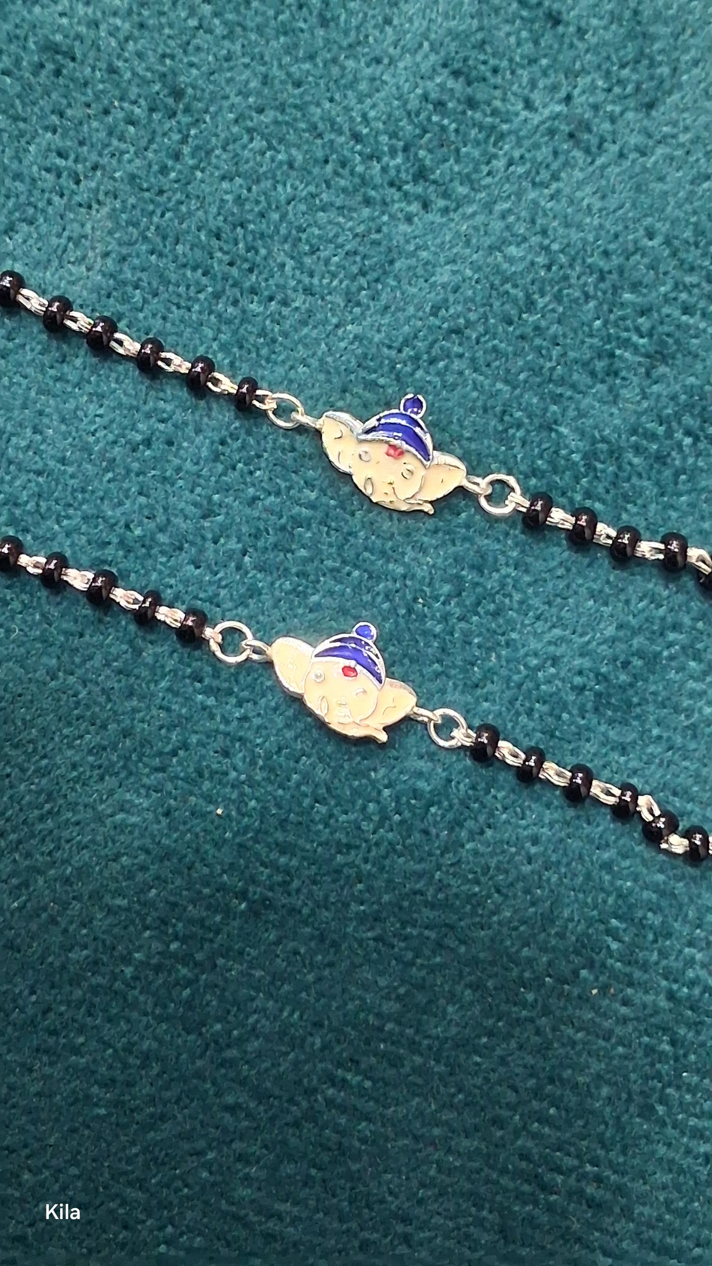 92.5 Silver Ganesha Kids kadas | Stylish Spiritual Design | Elegant Jewellery