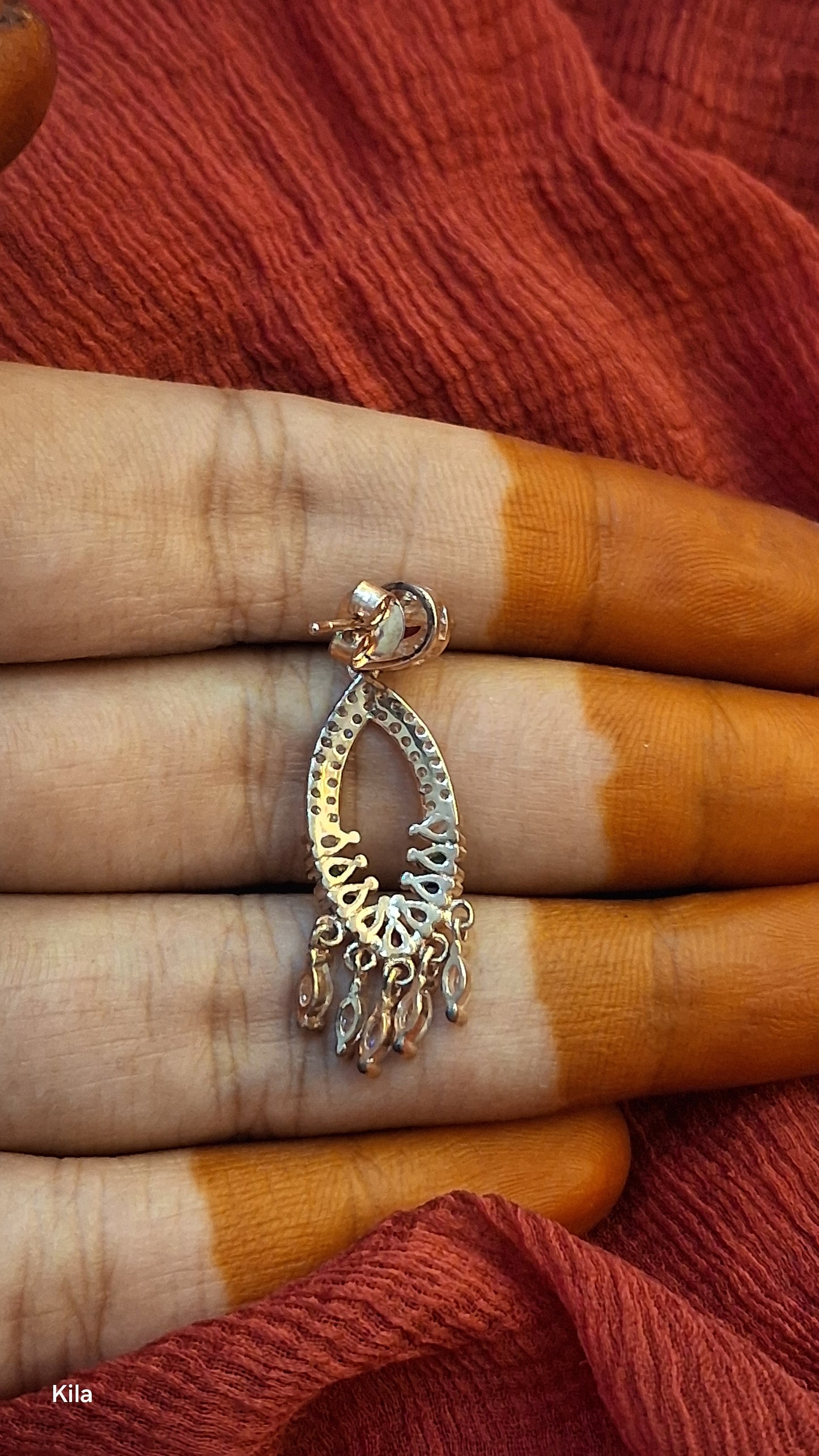 92.5 Silver Rose Gold Plated Earrings | Stylish Elegant Design | Premium Jewellery