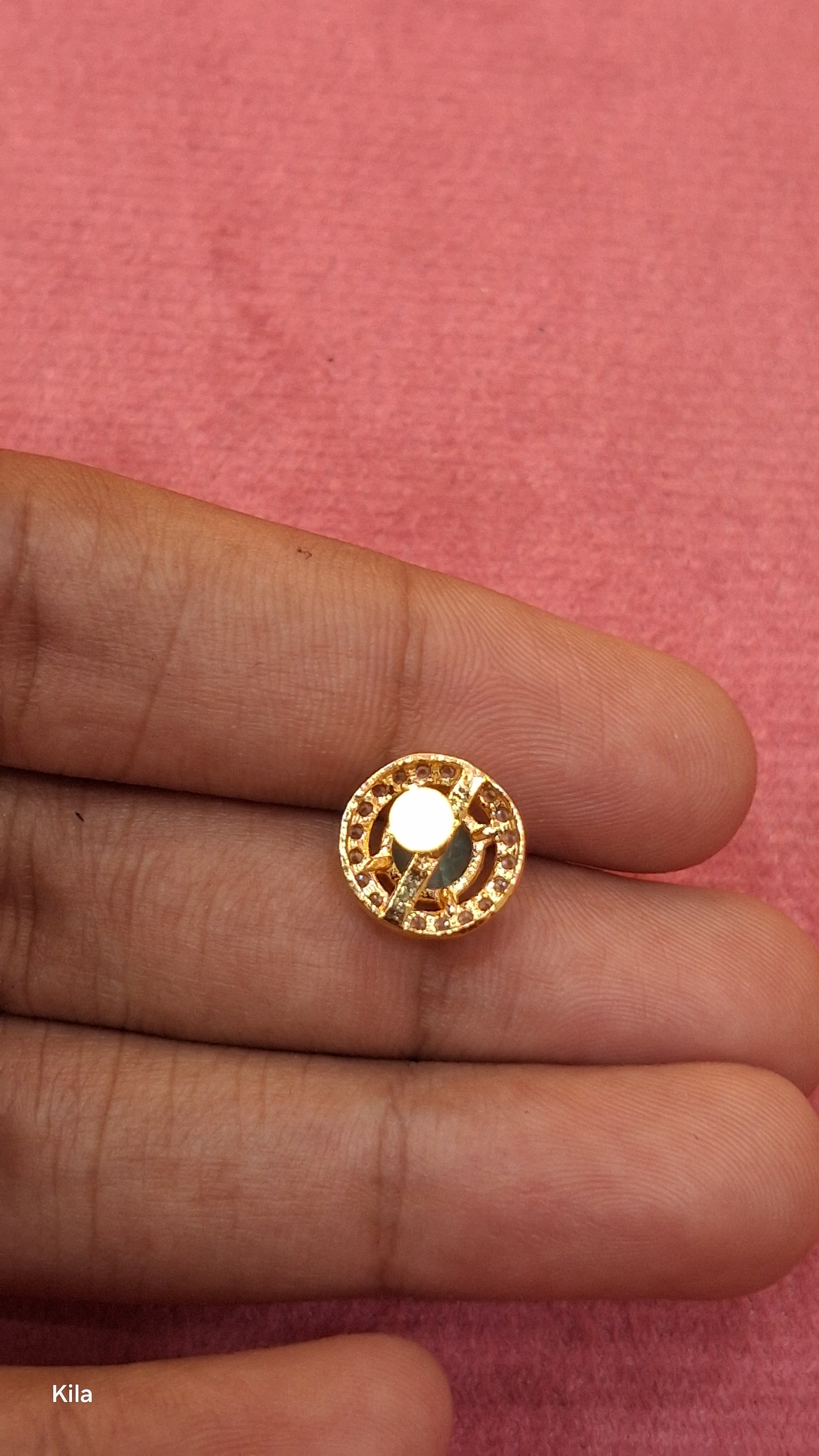 92.5 Silver Gold Plated Studs | Classic Polished Finish | Stylish Jewellery
