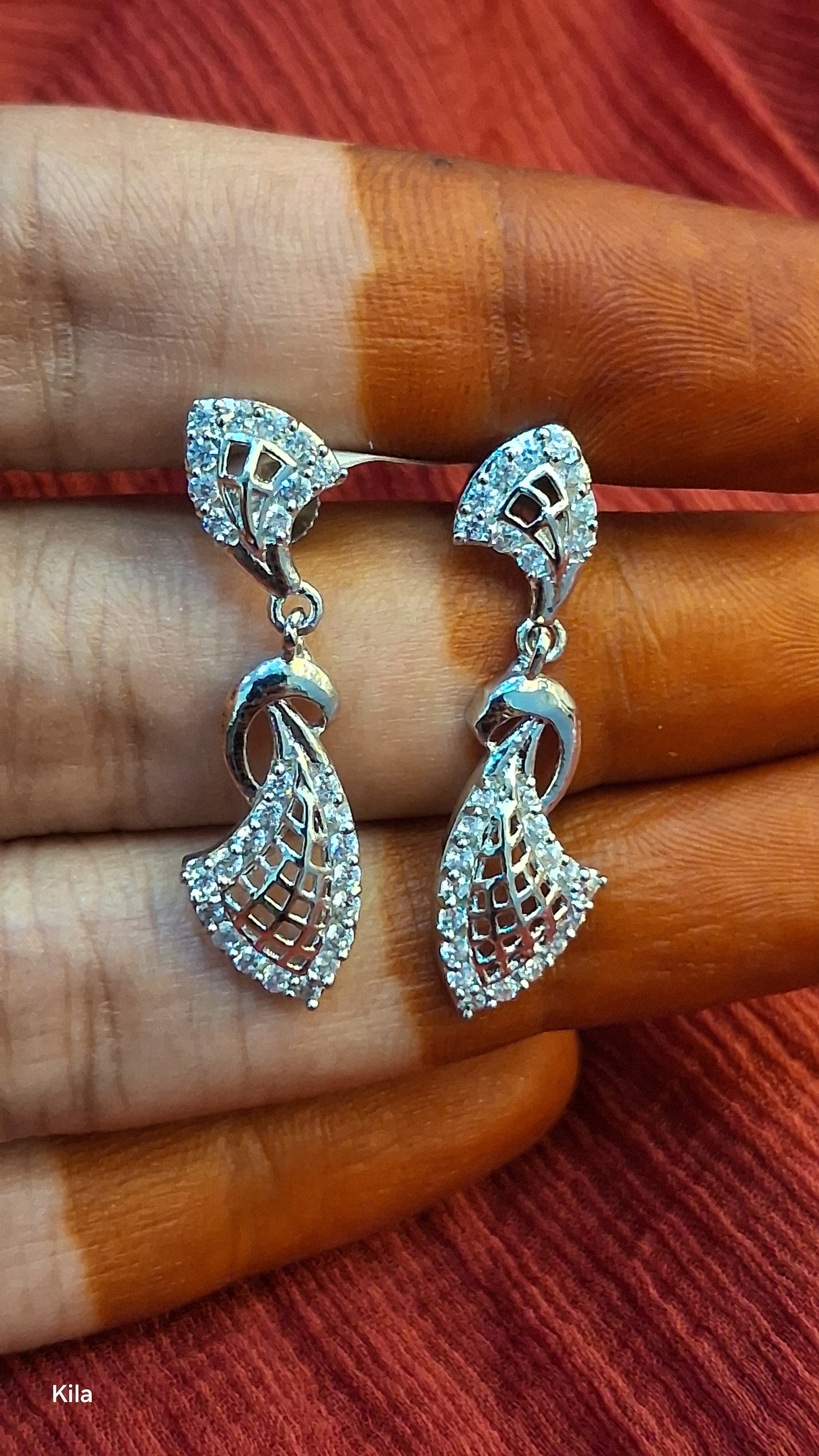 92.5 Silver Premium Earrings | Stylish Refined Design | Elegant Jewellery