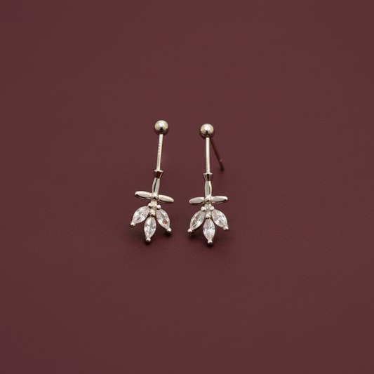 92.5 Silver Leaf Bugadi | Stylish Nature Design | Elegant Jewellery